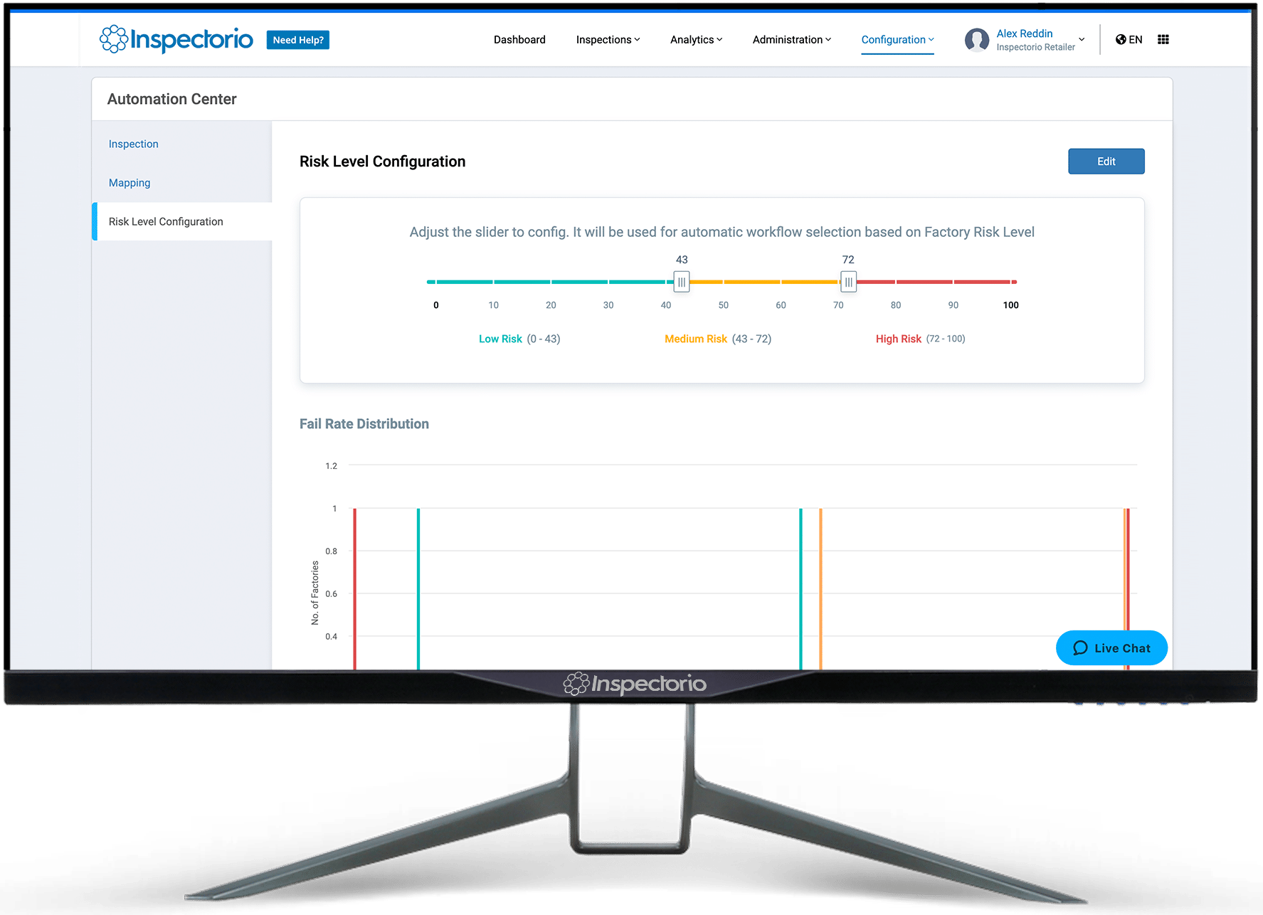 Automation Center Inspectorio Sight Platform