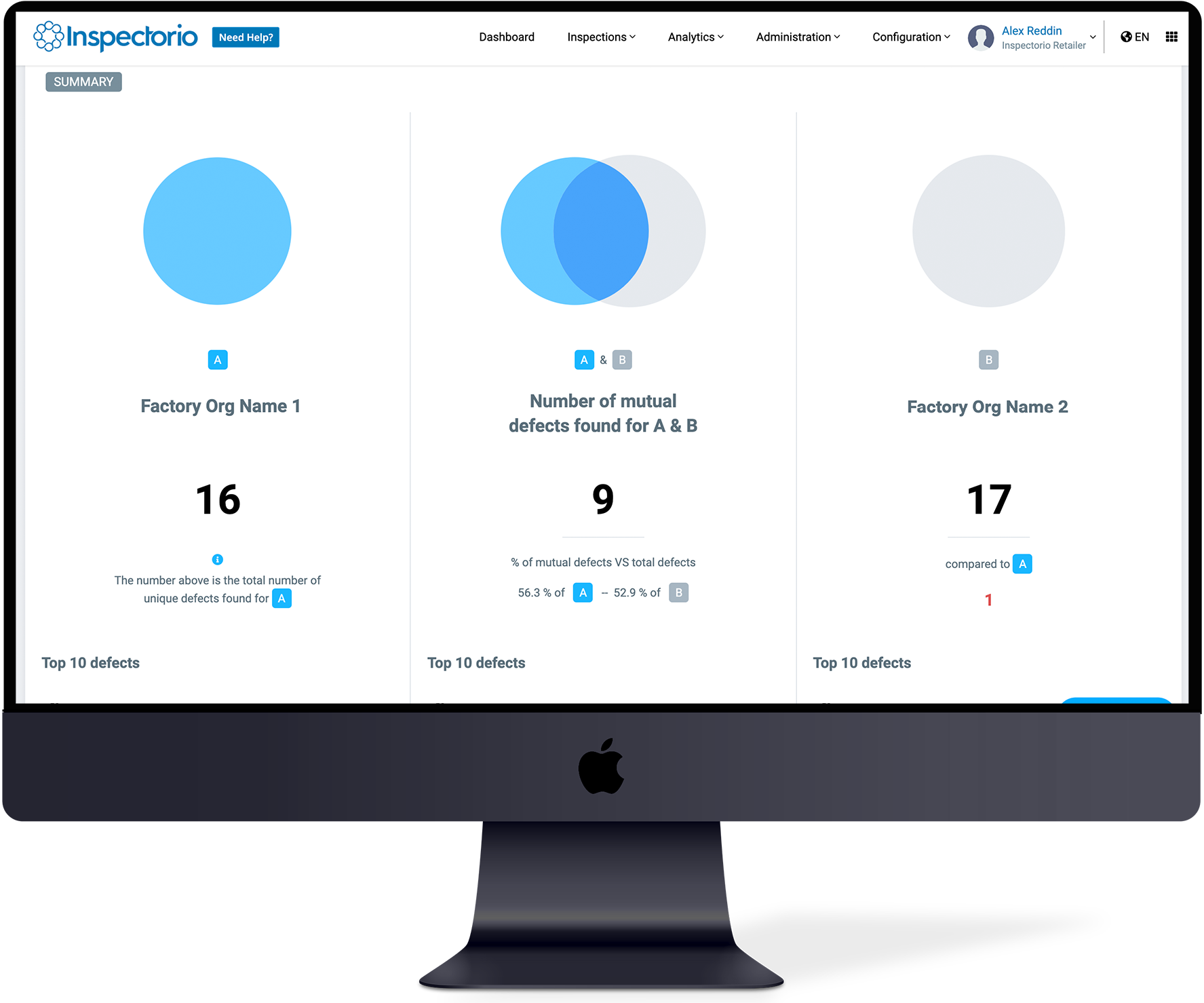 Comparison Analytics Defect Comparison Analytics 2B