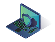Laptop with shield